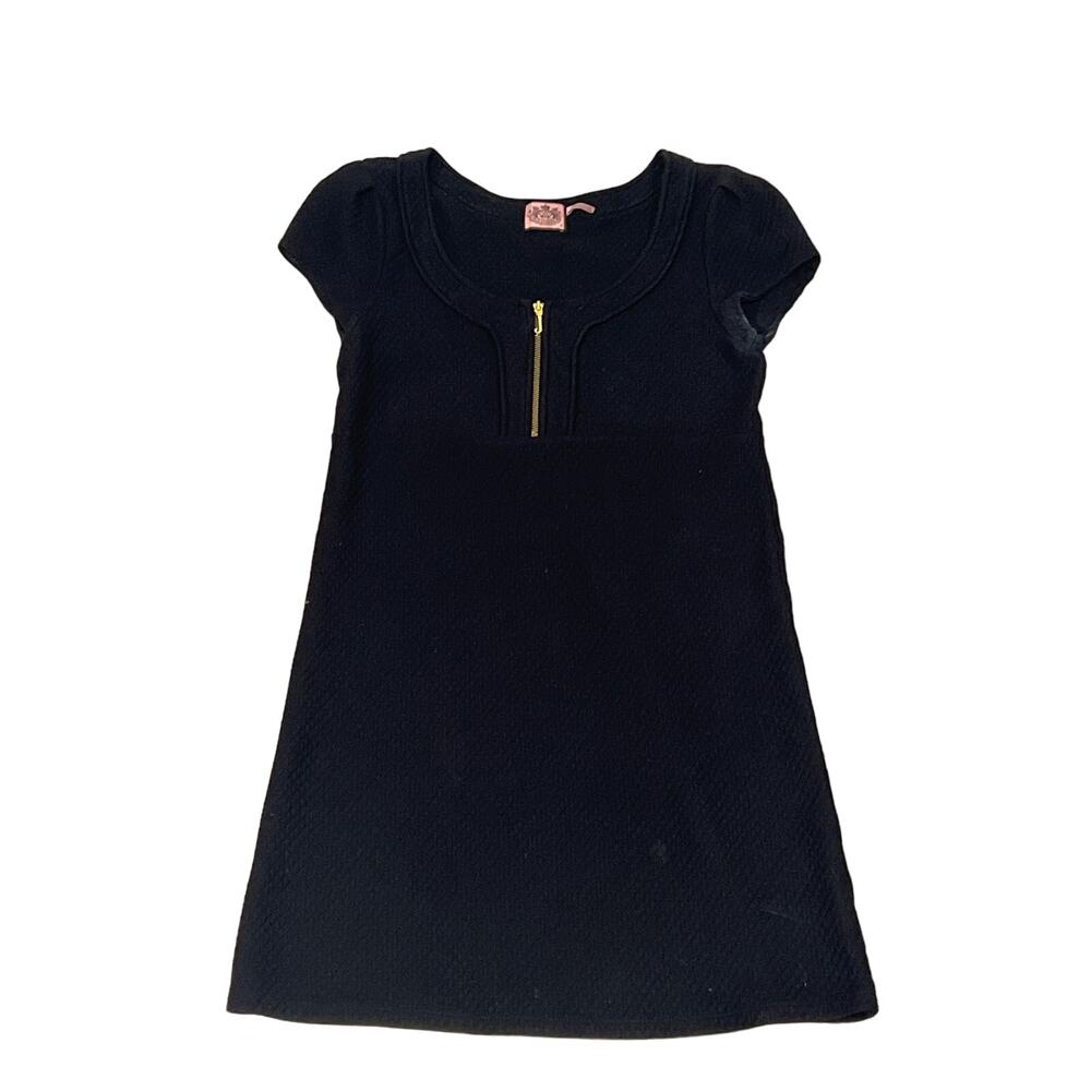 Juicy Couture, Cap Sleeve Dress, Black, Zip front, Size M - KB-14